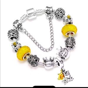 New Disney 925 Sterling Silver Charm Bracelet
